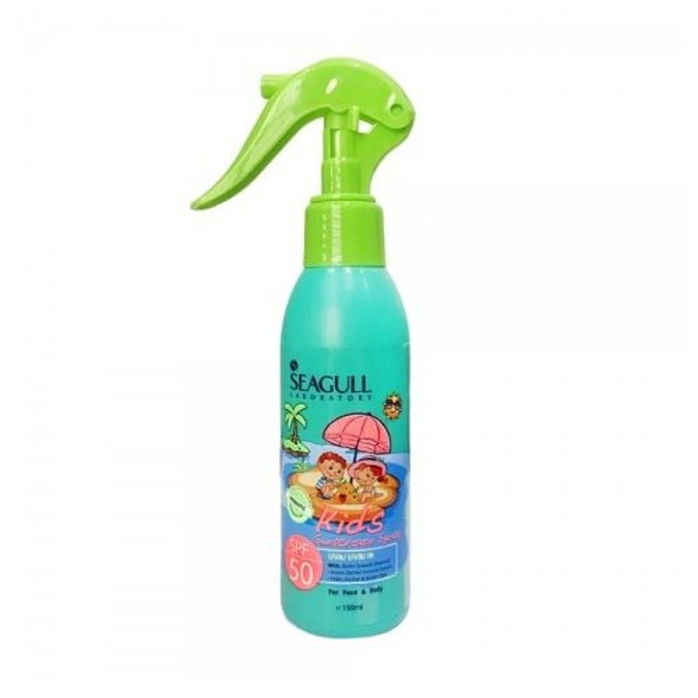 seagull kids sunscreen spray green