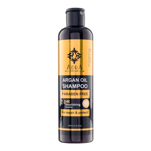 شامپو مناسب موهای خشک و آسیب دیده حاوی روغن آرگان و ویتامین E حجم 270میل آدرا
