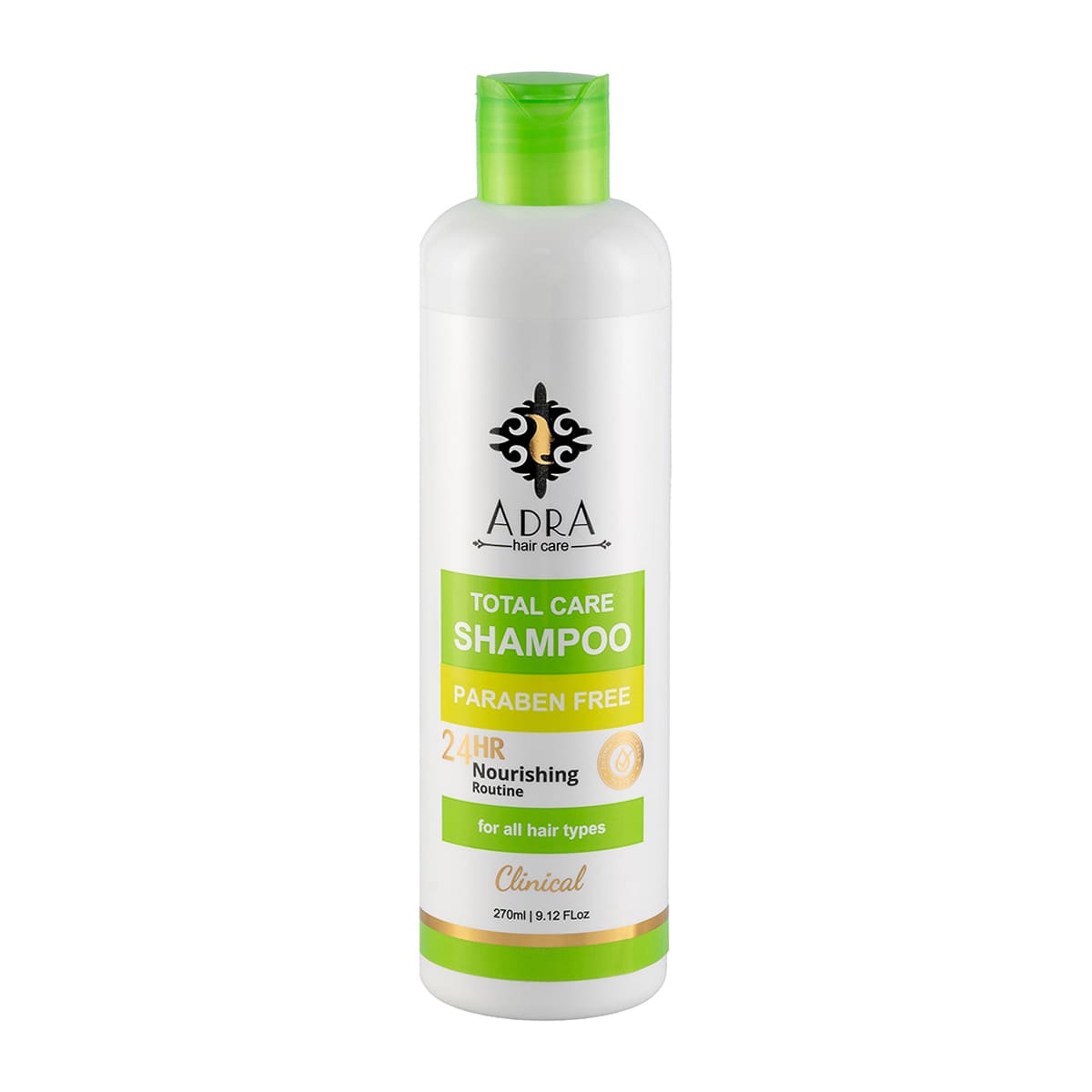 adra-total-care-shampoo-270ml شامپو مغذی روزانه حاوی روغن جوانه گندم و آلوئه ورا آدرا - Image 1