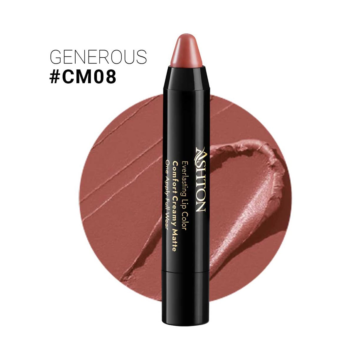 ashton-everlasting-lip-color-cm08 رژ لب مدادی مات اشتون شماره CM08 - Image 1
