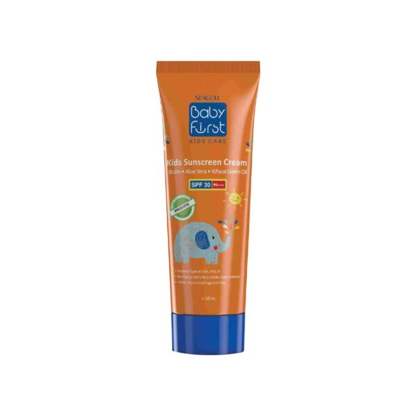 کرم ضد آفتاب کودک بیبی فرست SPF 30 حجم 50 میلی لیتر