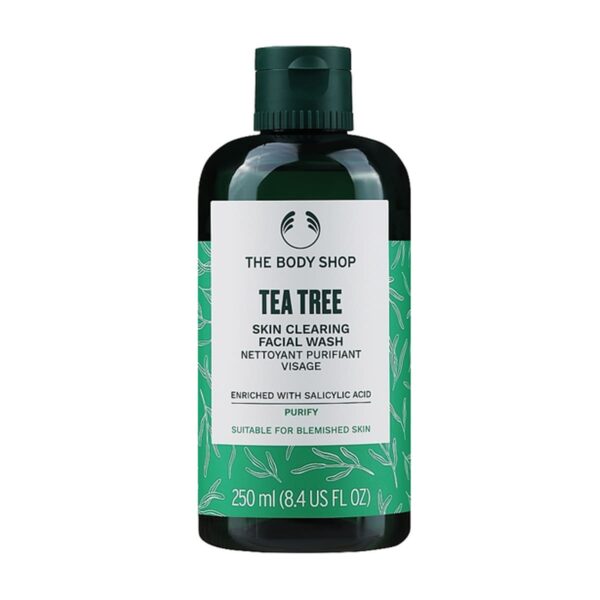 ژل شستشوی بادی شاپ حاوی عصاره درخت چای مناسب پوست چرب مختلط و مستعد آکنه حجم 250 میل