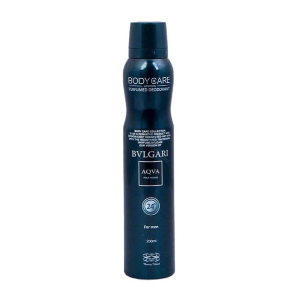 اسپری خوش بو کننده بدن 24 ساعته مردانه بادی کر رایحه Aqua Bulgari حجم 200 میل