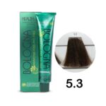 رنگ مو بدون آمونیاک بلونیا سری طلایی شماره 5.3 Bologna