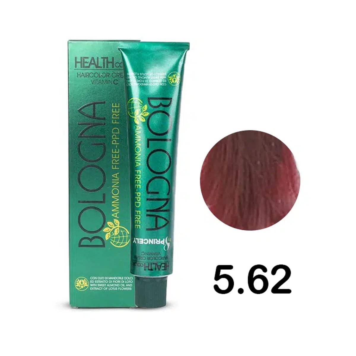bologna-ammonia-free-hair-color-5-62-ruby رنگ مو بدون آمونیاک بلونیا سری یاقوتی شماره 5.62 Bologna - Image 1