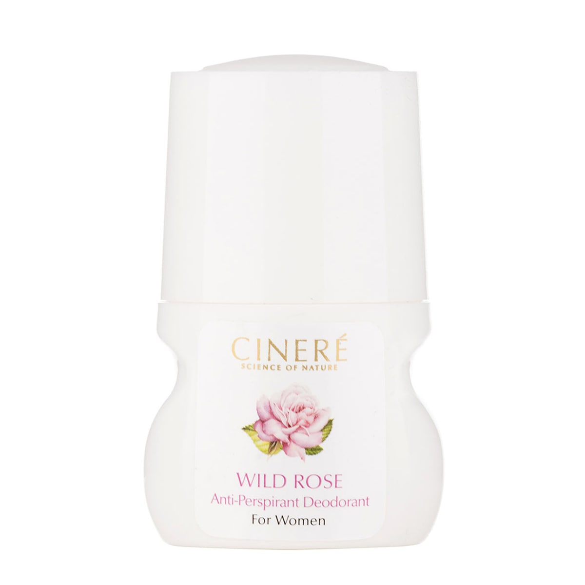 cinere-deodorant-wild-rose-for-women-50ml دئودورانت رولی زنانه با رایحه خنک Wild Rose سینره - Image 1