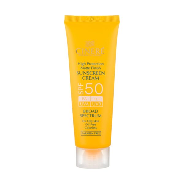 کرم ضد آفتاب +SPF50 بدون رنگ فاقد چربی مناسب پوست چرب سینره