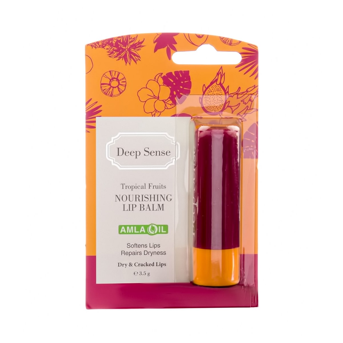 deep-sense-tropical-lip-balm بالم لب دیپ سنس حاوی عصاره میوه های استوایی و ویتامین A و E - Image 1