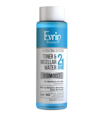 evrin biocalm 2in1 toner micellar dry normal 250ml