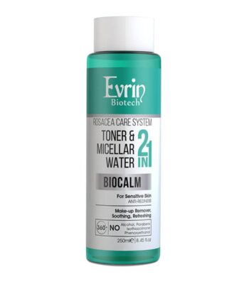 evrin biocalm sensitive skin cleanser toner micellar 250ml