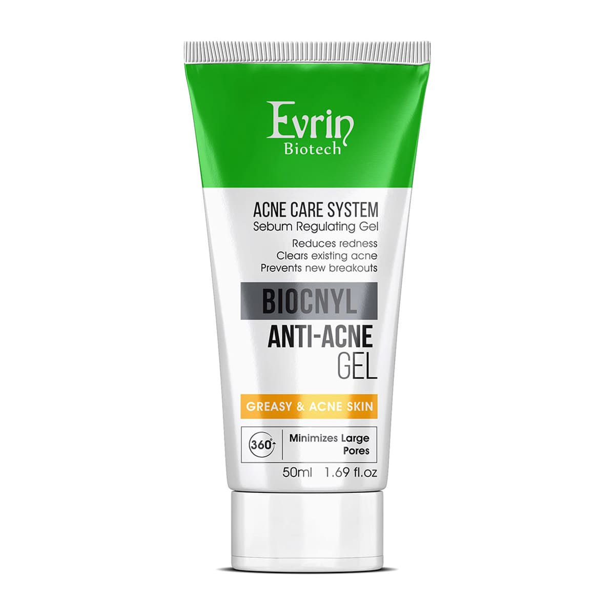 evrin-biocnyl-anti-acne-gel-50ml ژل آنتی آکنه BIOCNYL مناسب پوست چرب و دارای آکنه اورین 50میل - Image 1