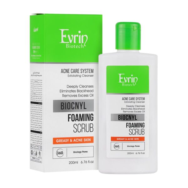 فوم شوینده لایه بردار BIOCNYL مناسب پوست چرب و دارای آکنه اورین 200میل