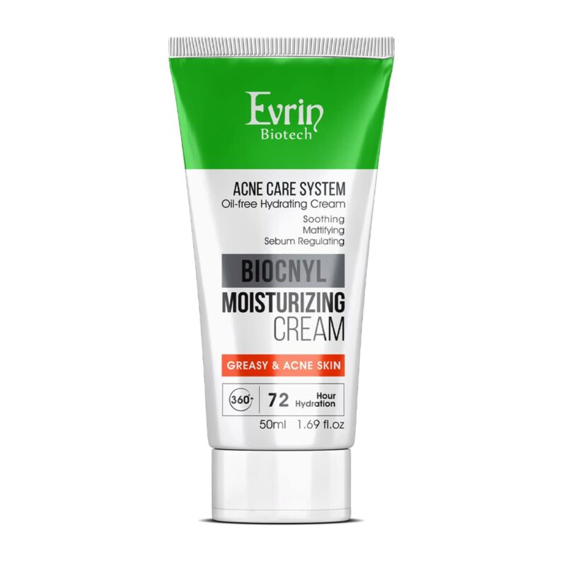 evrin biocnyl moisturizing cream oily acne 50ml