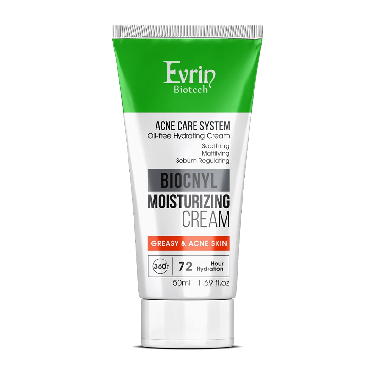 evrin-biocnyl-moisturizing-cream-oily-acne-50ml کرم مرطوب کننده و آبرسان فاقد چربی BIOCNYL مناسب پوست چرب و دارای آکنه اورین 50میل - Image 1