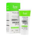 کرم ضدآفتاب و آنتی آکنه BIOCNYL بی رنگ SPF30 مناسب پوست های چرب و دارای آکنه اورین 50میل