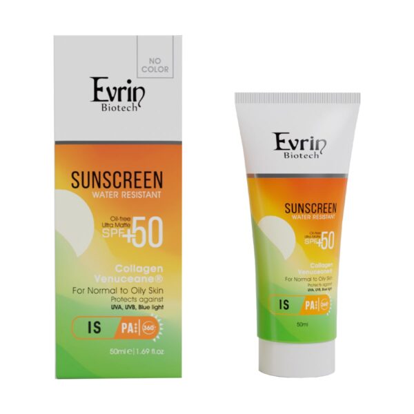 کرم ضدآفتاب بی رنگ SPF50 مناسب پوست‌های معمولی تا چرب اورین 50میل