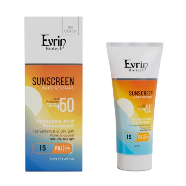 کرم ضدآفتاب بی رنگ SPF50 مناسب پوست‌های خشک و حساس اورین 50 میل