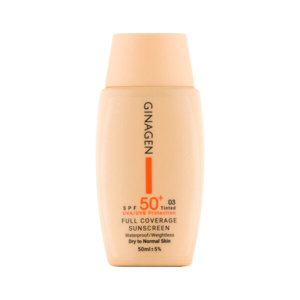 کرم ضد آفتاب رنگی شماره 03 پوست معمولی تا خشک با Ginagen SPf50