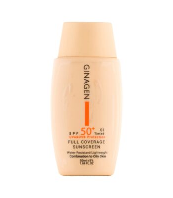 ginagen full coverage tinted sunscreen spf50 oily code1 50ml