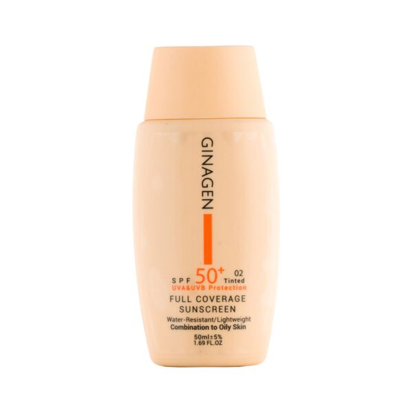 ضدآفتاب رنگی ژیناژن SPF 50 مخصوص پوست چرب شماره 02