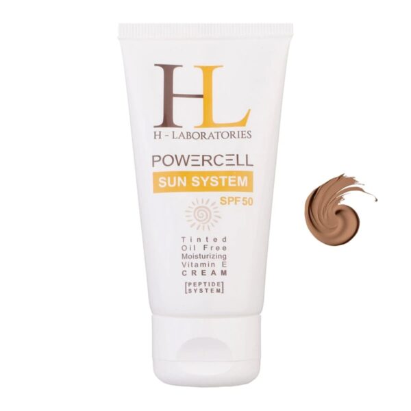 کرم ضدآفتاب رنگی SPF50 مناسب انواع پوست اچ ال  حجم 50 میلی‌لیتر