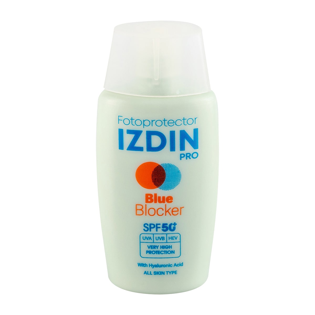 isdin-pro-fusion-water-blue-blocker-sunscreen-spf50-50ml ضد آفتاب فیوژن واتر بلو بلاکر بی رنگ SPF50ایزدین - Image 1