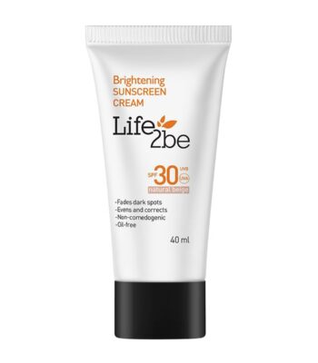 life 2be brightening sunscreen spf30 cream 40ml