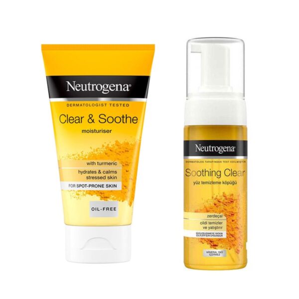 پک فوم شستشو صورت و کرم آبرسان زردچوبه نوتروژینا