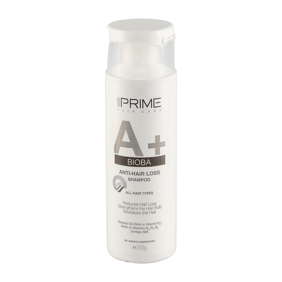 prime-a-bioba-anti-hair-loss-shampoo-250ml شامپو تقویت کننده و ضد ریزش مو +A پریم - Image 1