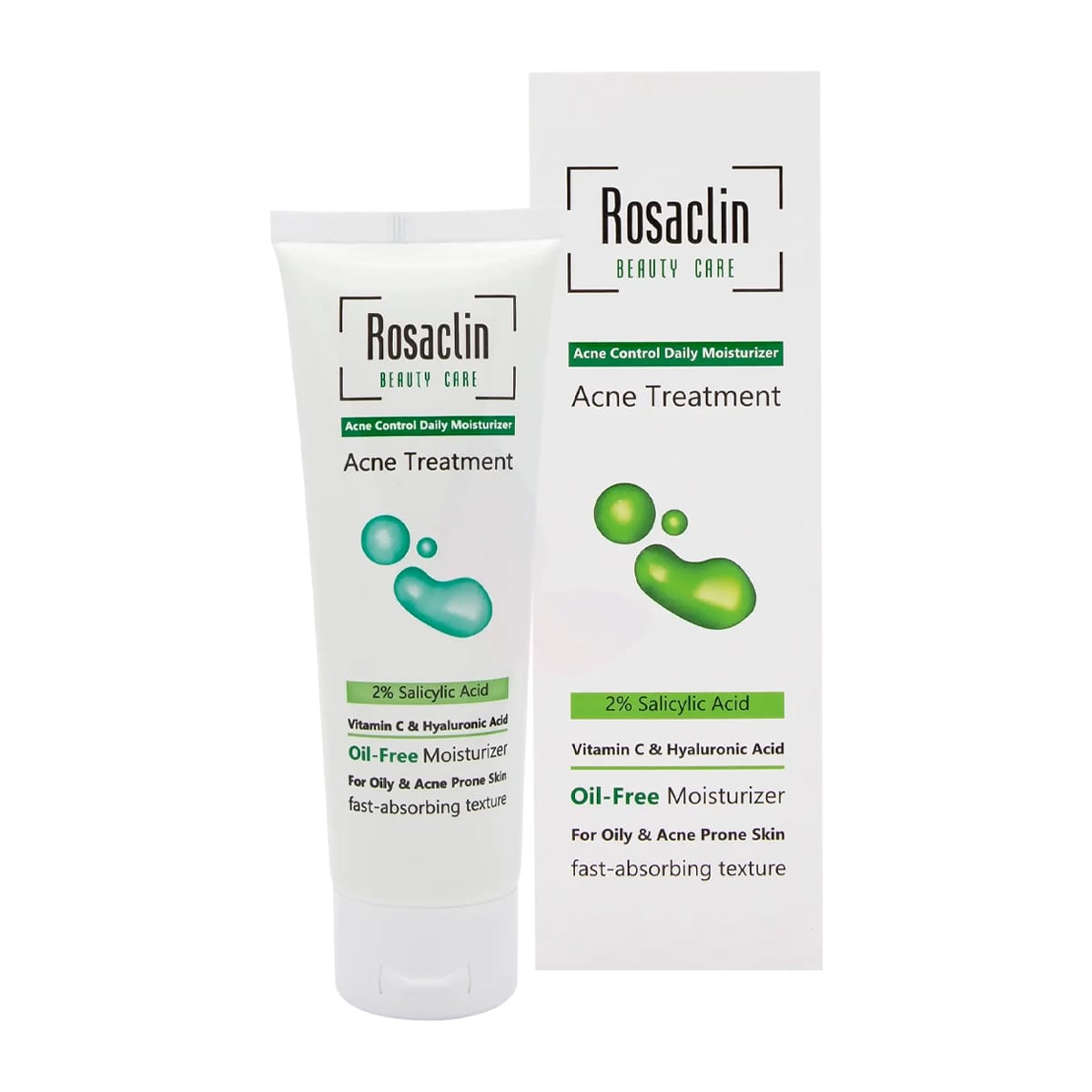 rosaclin-acne-control-daily-moisturizer-75ml کرم آبرسان و مرطوب کننده ضد جوش پوست چرب و مستعد آکنه رزاکلین - Image 1