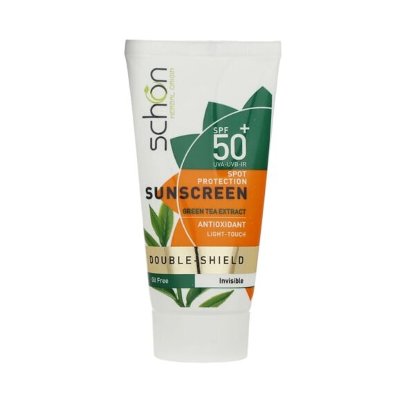 ضد آفتاب دابل شیلد فاقد چربی بیرنگ +SPF50چای سبز شون