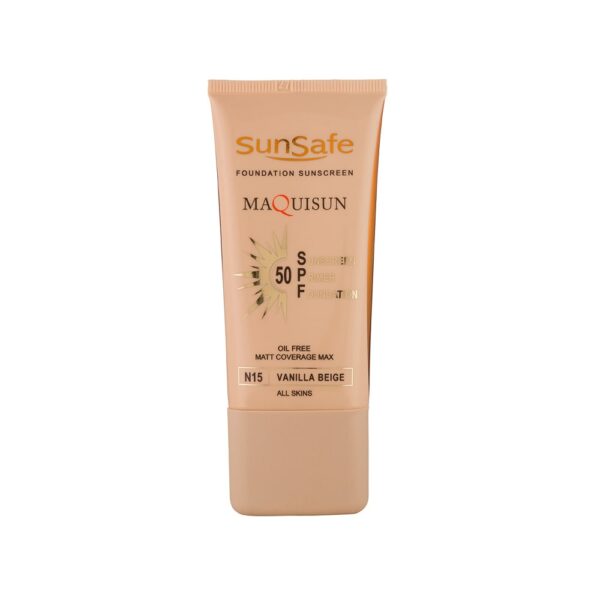 ضد آفتاب کرم پودری بژ وانیلی مکی سان SPF50 سان سیف