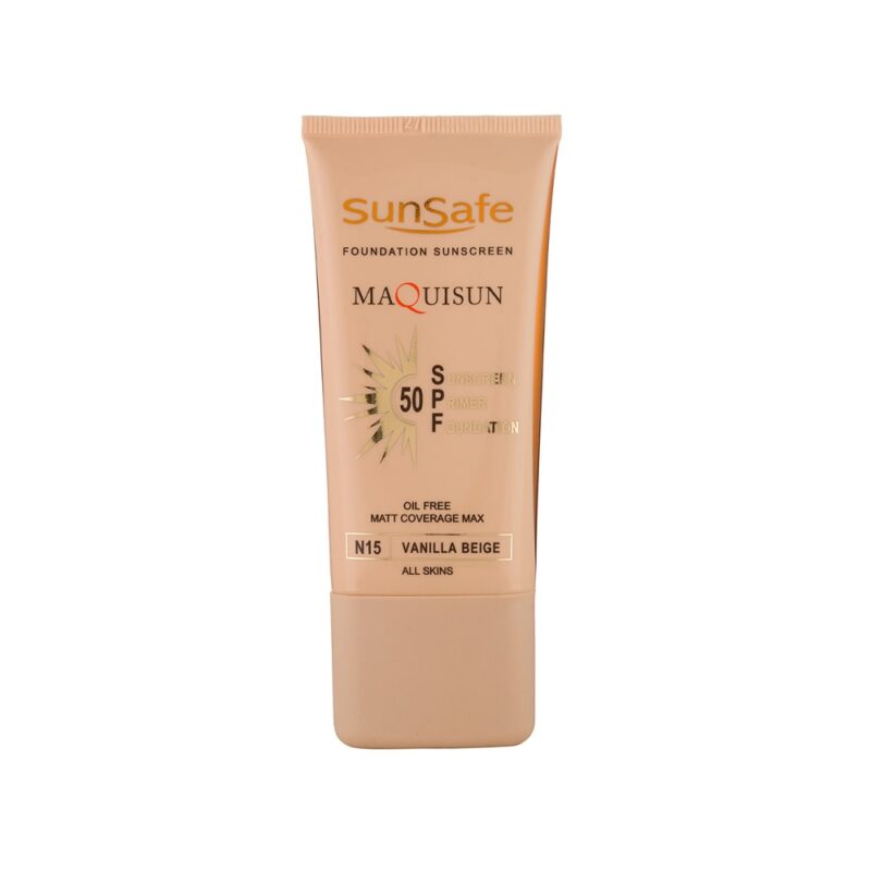 sun safe vanilla beige powder spf50