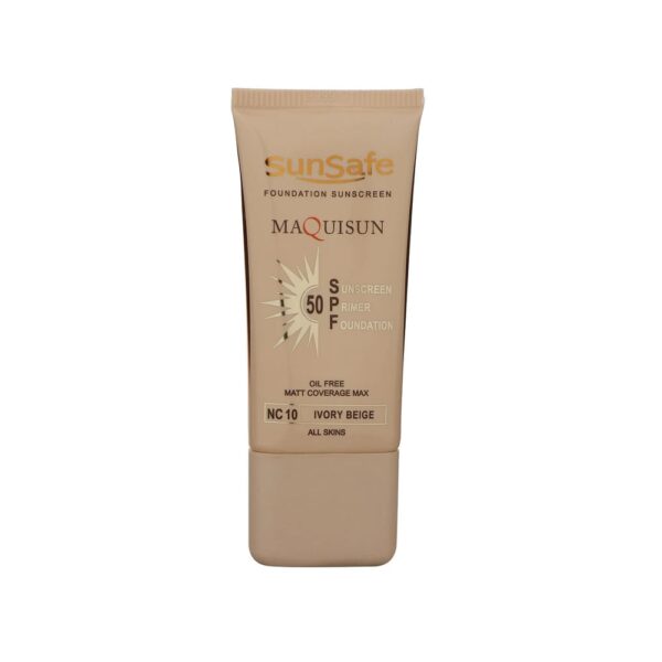 ضد آفتاب کرمپودری بژ عاجی مکی سان SPF50 سان سیف
