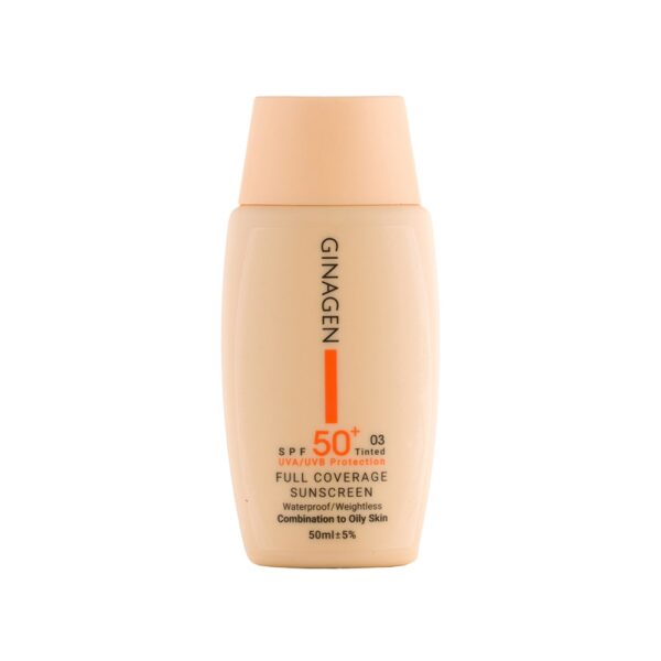 کرم ضد آفتاب رنگی پوست چرب شماره 03 Ginagen SPF50