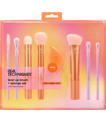 real techniques level up 8 piece brush and sponge set 0089
